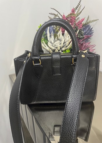 Klasik Siyah Deri Kadın Çanta - Görsel 2