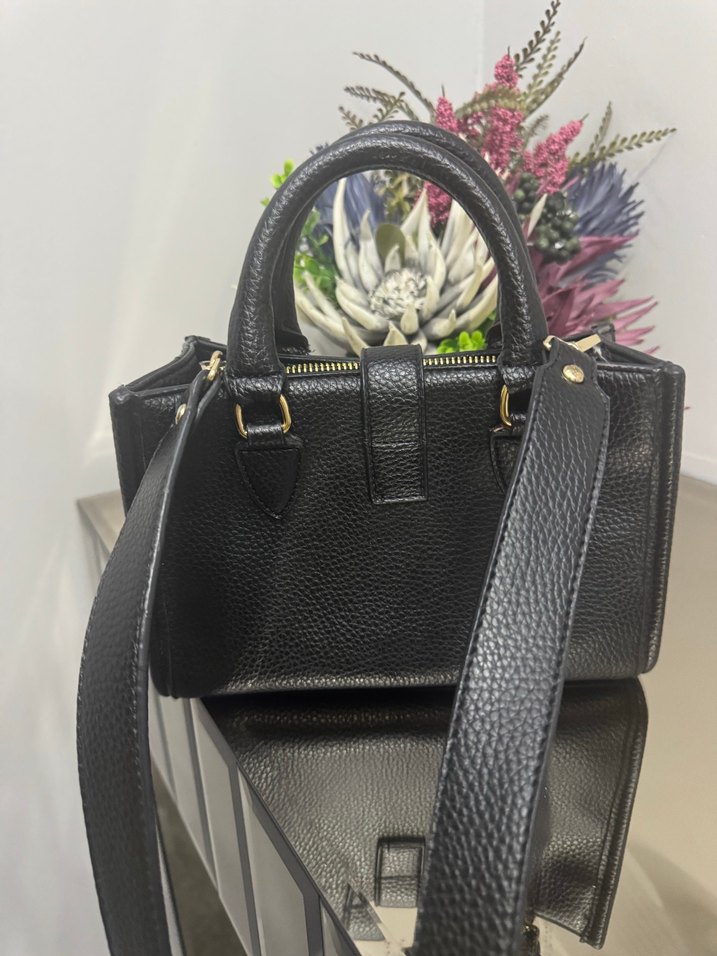 Klasik Siyah Deri Kadın Çanta - Görsel 2