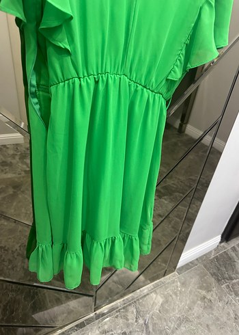 Yeşil Volanlı Hamile Mini Bluz - Görsel 3