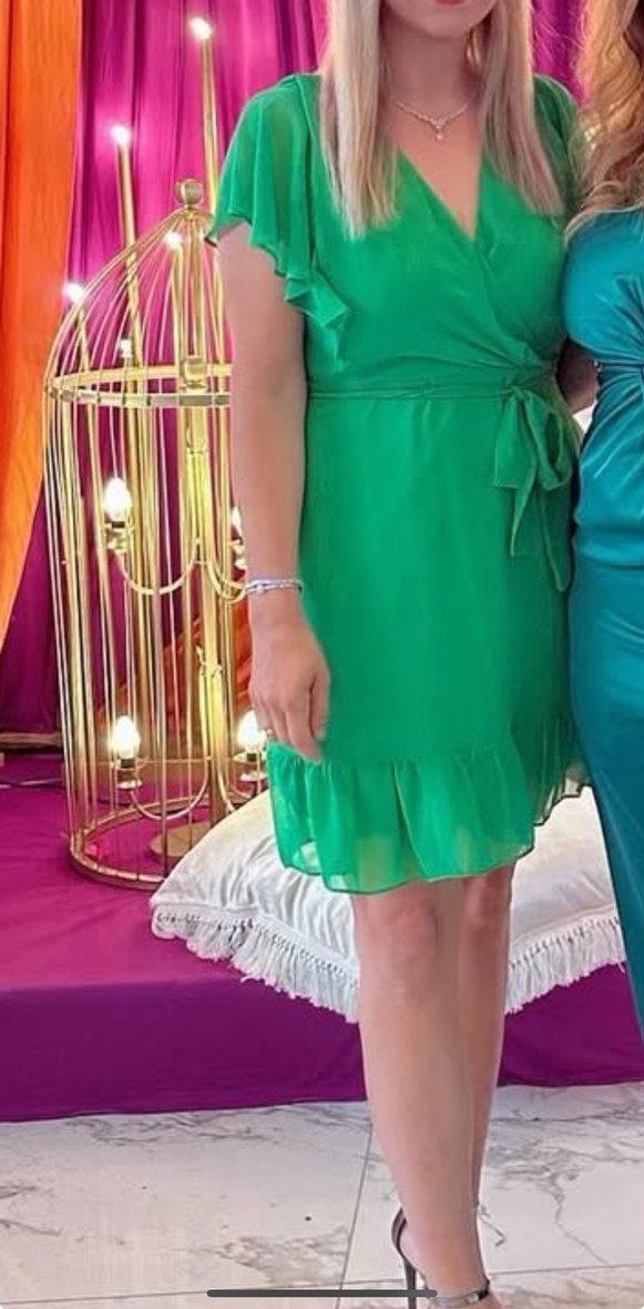 Yeşil Volanlı Hamile Mini Bluz - Görsel 5