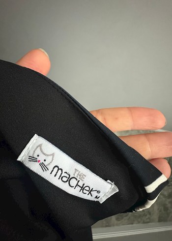 Siyah Beyaz Desenli Uzun Drapeli Elbise - Görsel 4