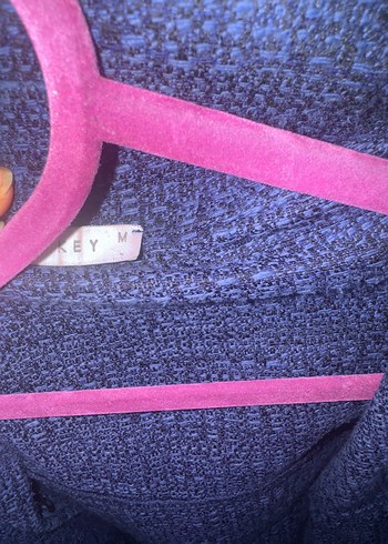 Düğmeli Mavi Mini Kot Ceket - Görsel 6