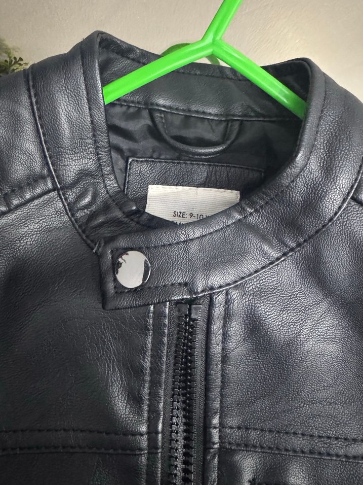 Siyah Deri Biker Ceket - Görsel 2