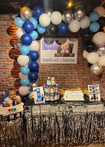 Patron Bebek 1 Yaş Doğum Günü Süsü - Görsel 5
