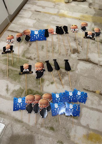 Patron Bebek 1 Yaş Doğum Günü Süsü - Görsel 4