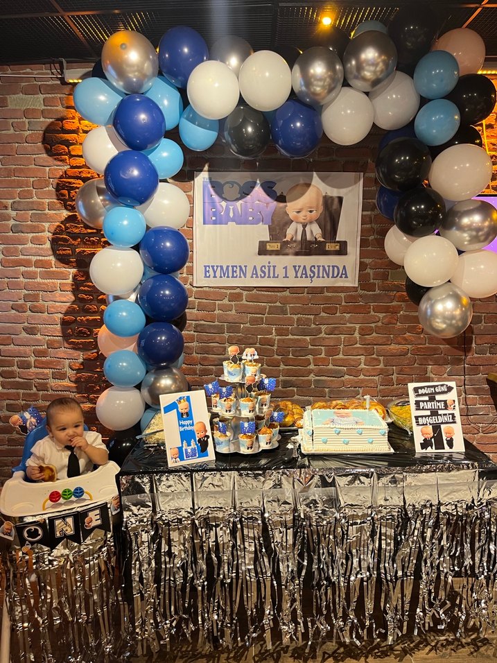 Patron Bebek 1 Yaş Doğum Günü Süsü - Görsel 5