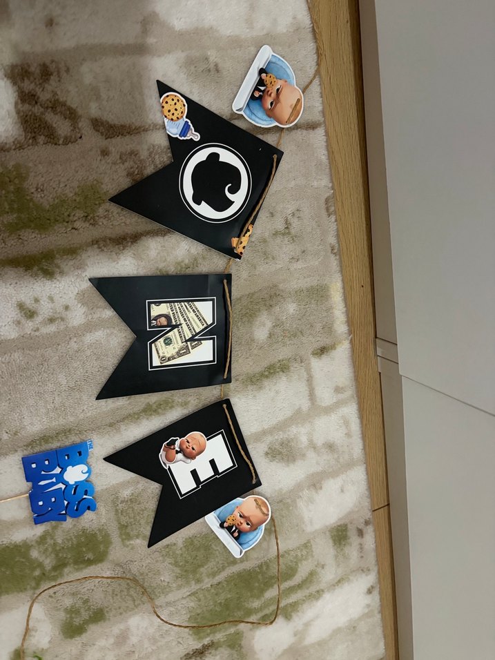 Patron Bebek 1 Yaş Doğum Günü Süsü - Görsel 3