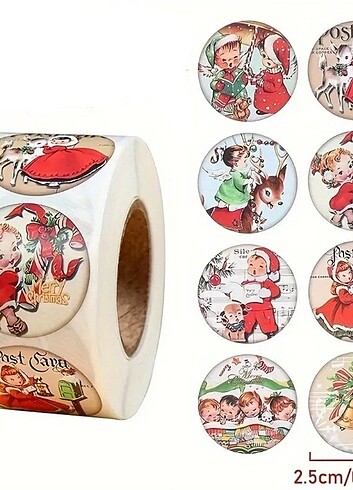 Beden 50 adet Yılbaşı sticker
