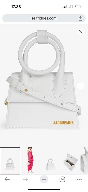 Jacquemus Le Chiquito beyaz çanta