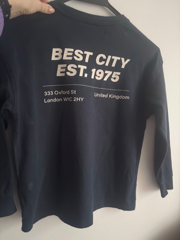 Erkek Siyah Uzun Kollu Pamuklu Tişört - Görsel 3