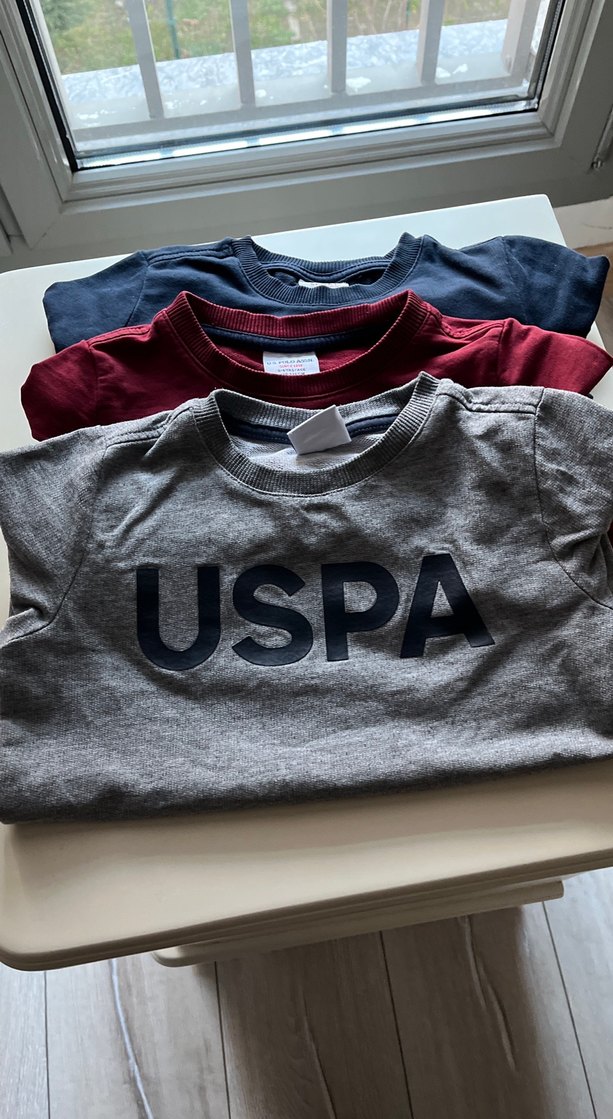 Erkek  çocuğu Gri Baskılı  bordo baskılı ve düzlacivert swet - Görsel 2