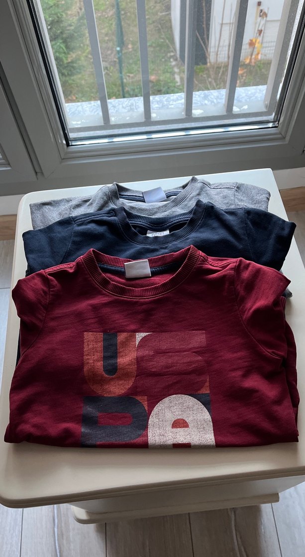 Erkek  çocuğu Gri Baskılı  bordo baskılı ve düzlacivert swet - Görsel 4