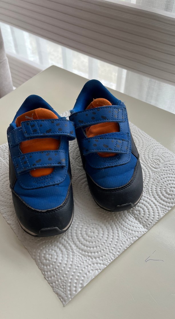 Mavi Erkek Çocuk Cırtlı Spor Ayakkabı - Görsel 2