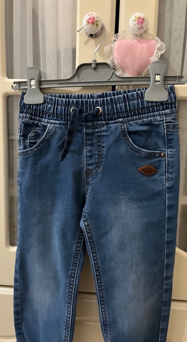 Erkek Çocuk Mavi Denim Rahat Kesim Pantolonlar - Görsel 5