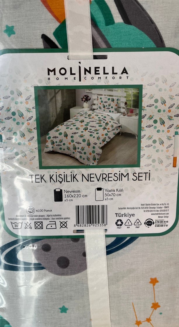 Molinella Tek Kişilik Renkli Baskılı Nevresim Seti - Görsel 2