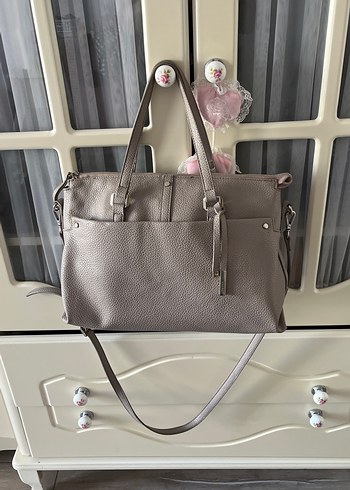 Gri Deri Kadın Çanta - Görsel 14