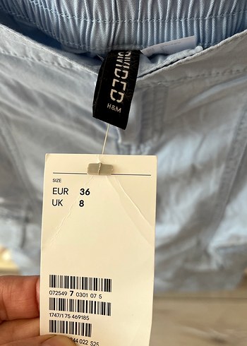 Gevşek Kesim Gri Mavi Kargo pantolon - Görsel 9