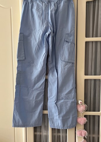 Gevşek Kesim Gri Mavi Kargo pantolon - Görsel 8