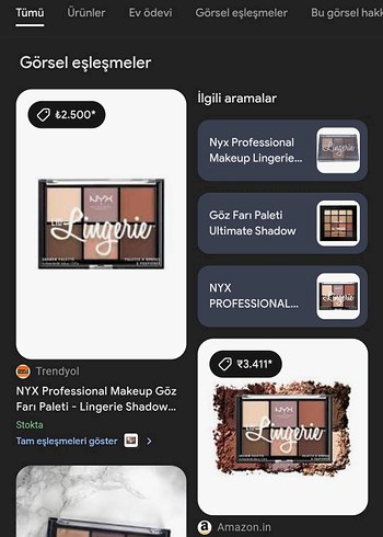Beden Renk Nyx Lid Lingerie Göz Farı Paleti