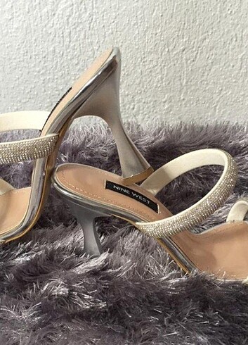 37 Beden gri Renk Nine West Kadın Topuklu Ayakkabı