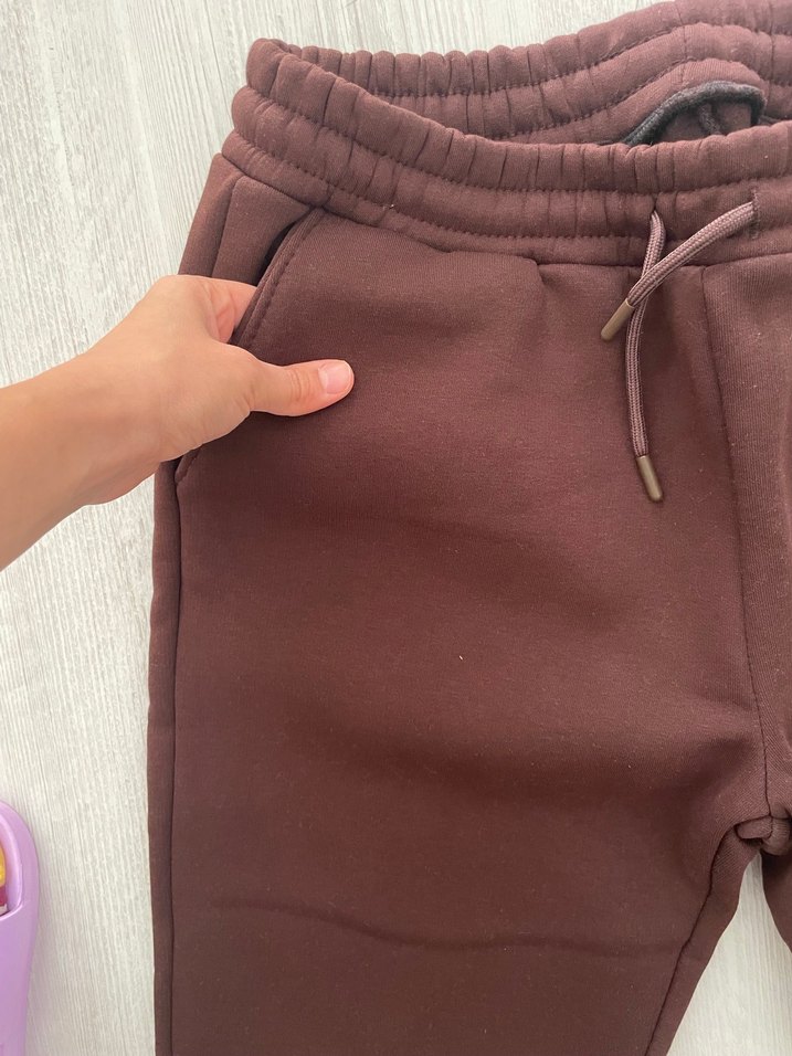 Kahverengi Rahat Kesim Eşofman Altı - Görsel 3