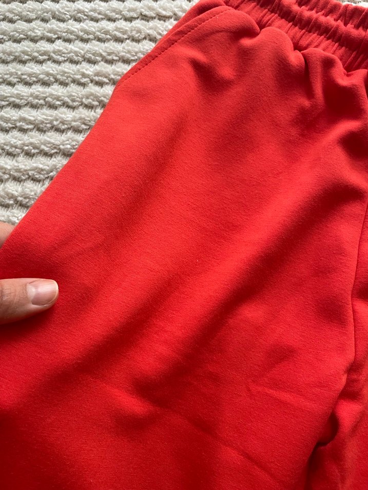 Kırmızı Rahat Kesim Kadın Eşofman Altı - Görsel 4