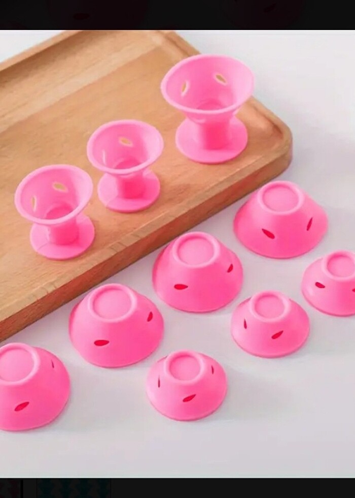 10 Adet Mantar Silikon Curler Seti - Görsel 2