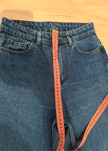 Klasik Mavi Midi Denim Kadın Jean - Görsel 5