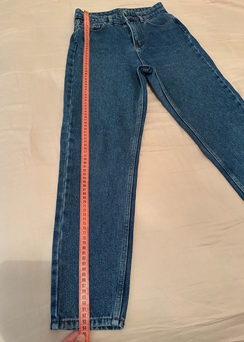 Klasik Mavi Midi Denim Kadın Jean - Görsel 3