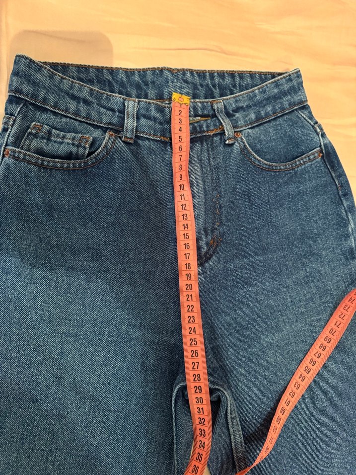 Klasik Mavi Midi Denim Kadın Jean - Görsel 5