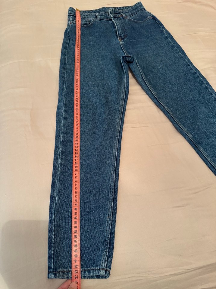 Klasik Mavi Midi Denim Kadın Jean - Görsel 3