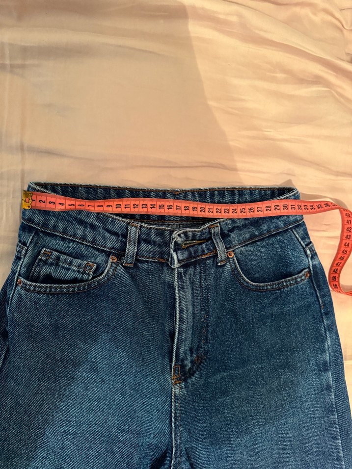 Klasik Mavi Midi Denim Kadın Jean - Görsel 4