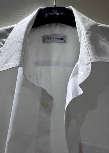 Düğmeli Beyaz Erkek Gömlek - Görsel 4