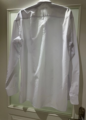 Düğmeli Beyaz Erkek Gömlek - Görsel 3