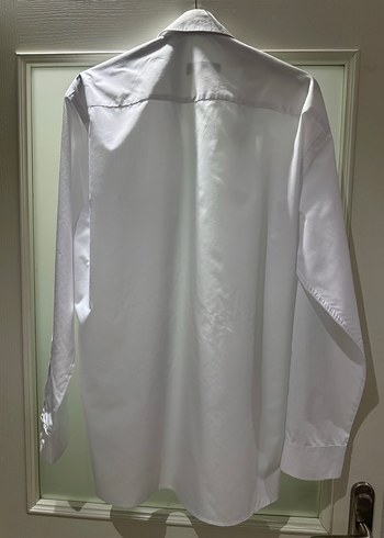 Erkek Beyaz Pamuklu Uzun Kollu Gömlek - Görsel 5