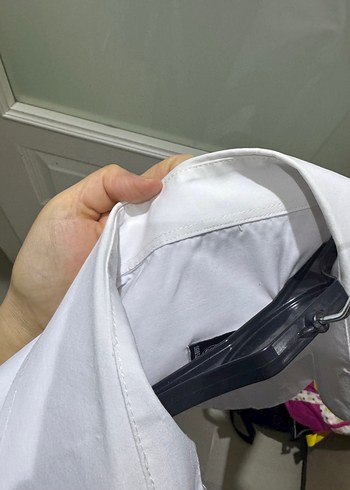 Erkek Beyaz Pamuklu Uzun Kollu Gömlek - Görsel 7