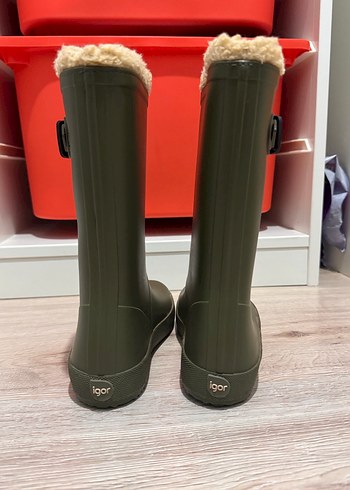 Çocuk İçin Koyu Yeşil Lastik Bot - Görsel 3