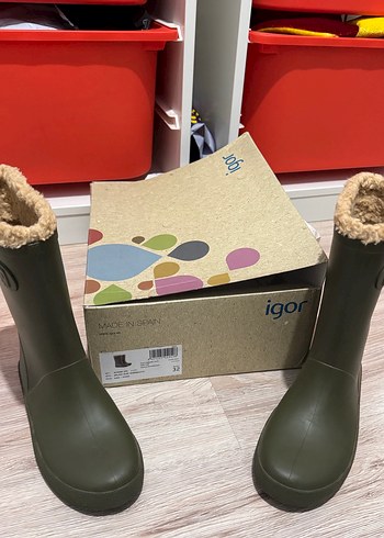 Çocuk İçin Koyu Yeşil Lastik Bot - Görsel 7