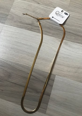 Beden altın Renk Altın Renkli italyan Desenli Uzun Çelik Kolye