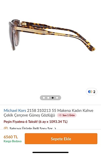 Michael Kors Orijinal güneş gözlüğü