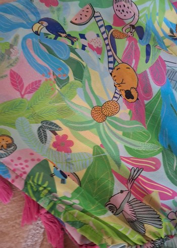 Renkli Bohem Kız Çocuk Ponco - Görsel 3