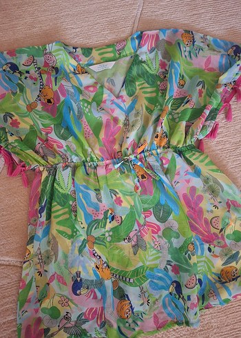 Renkli Bohem Kız Çocuk Ponco - Görsel 2