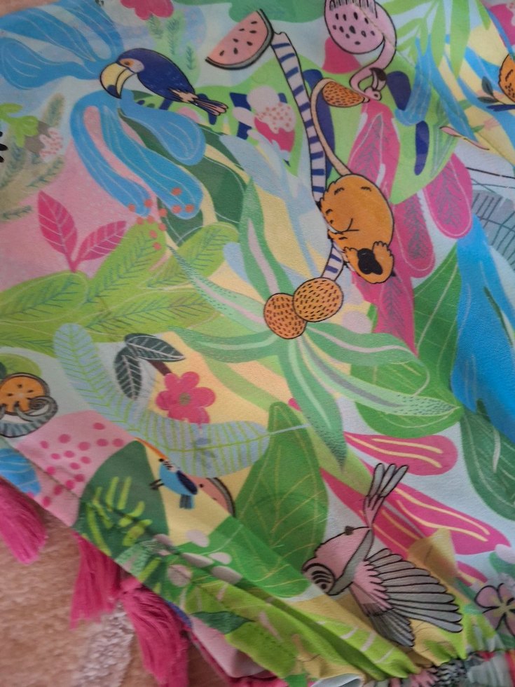 Renkli Bohem Kız Çocuk Ponco - Görsel 3