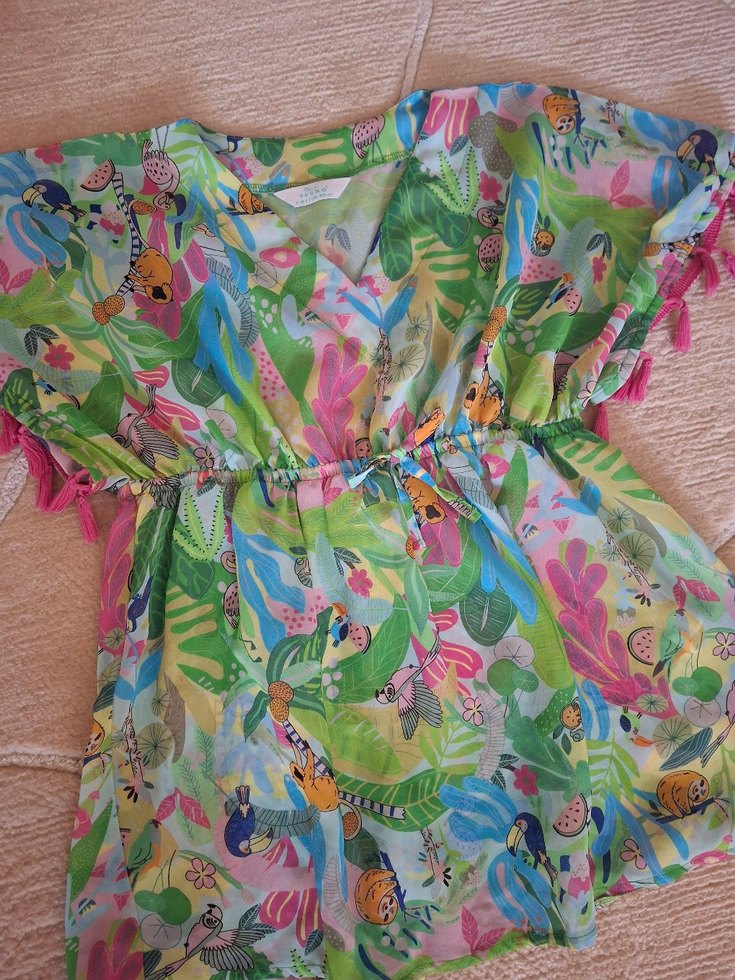 Renkli Bohem Kız Çocuk Ponco - Görsel 2