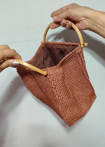Zara Bej Örgü Kadın Çanta