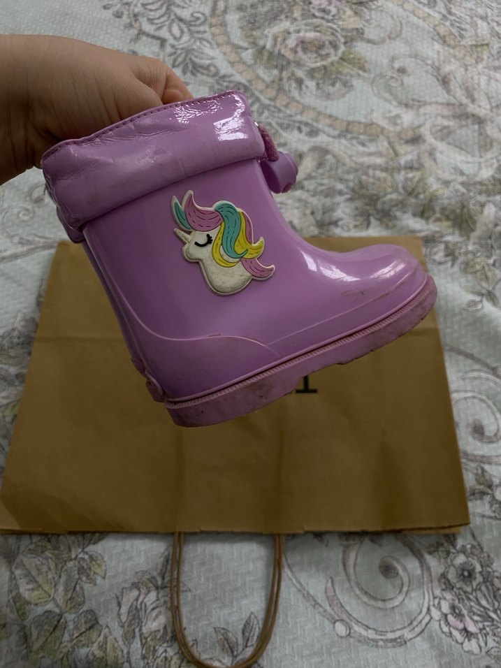Kız Çocuk Pembe Unicorn Desenli Yağmur Çizmesi - Görsel 3