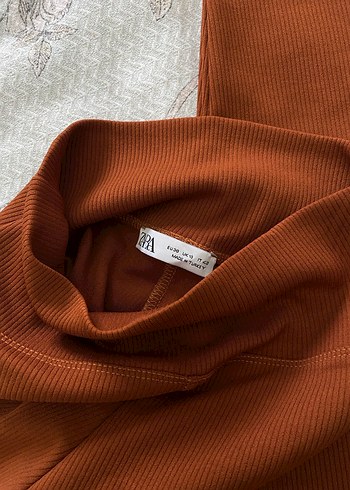 Kahverengi Kadın Midi Tayt - Görsel 4