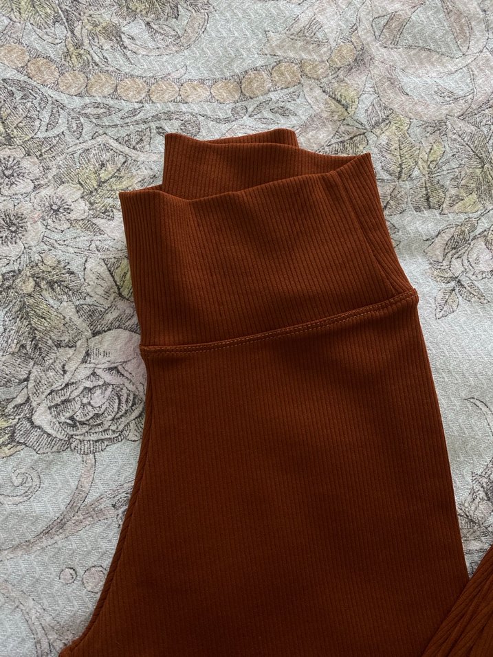Kahverengi Kadın Midi Tayt - Görsel 3