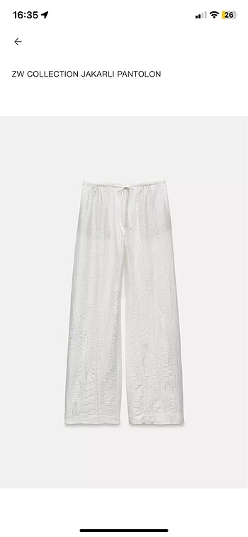 ZARA keten karışımlı pantolon