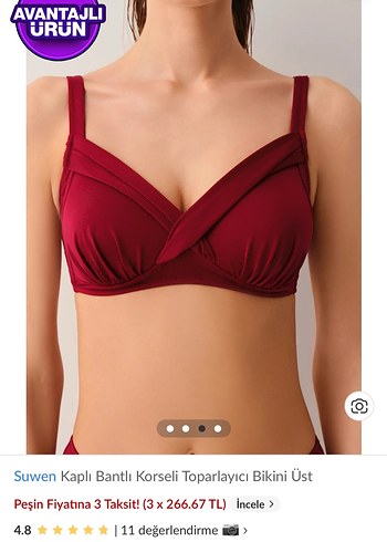 Toparlayıcı Suwen Bikini Üstü